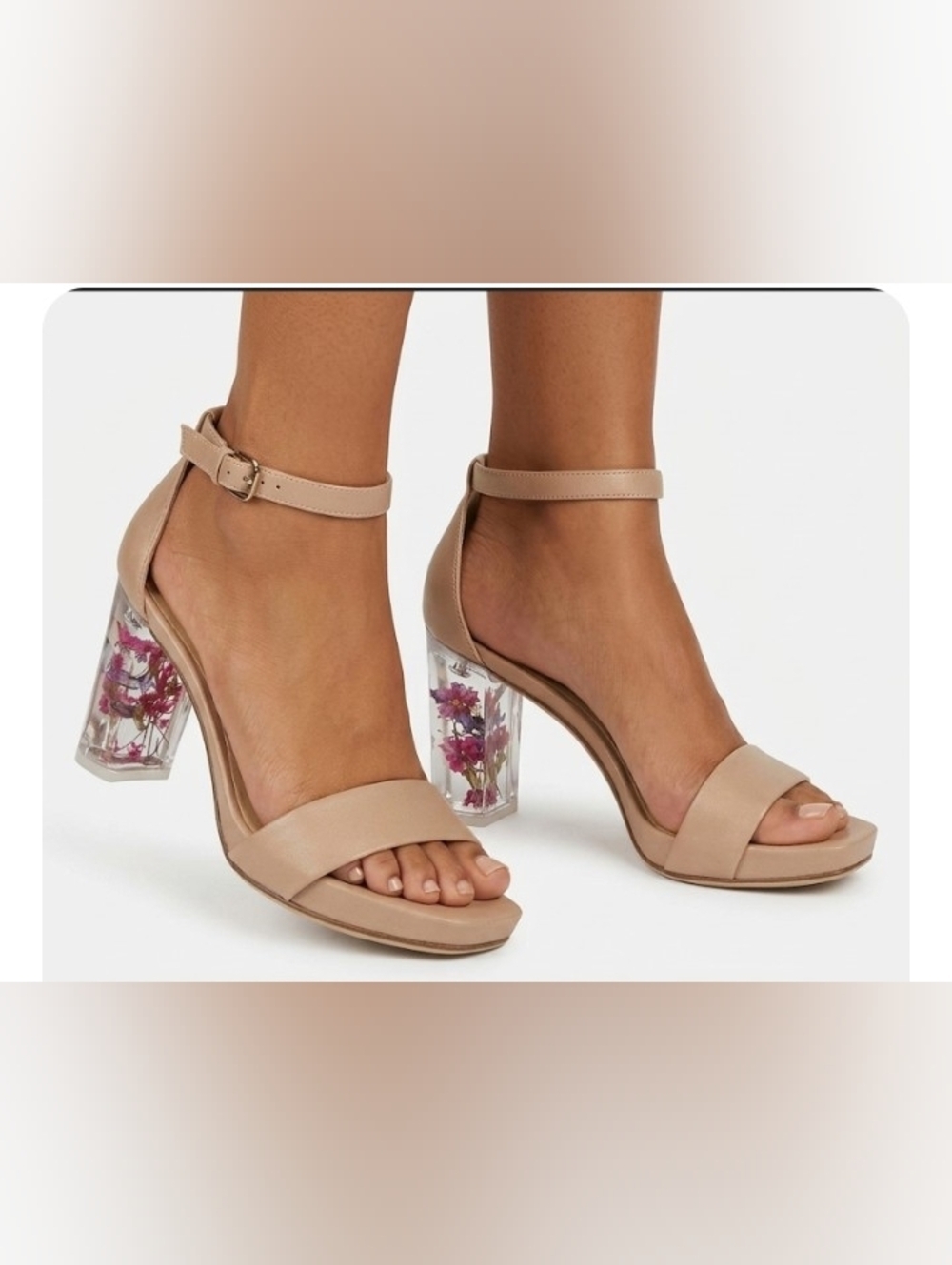 Retro Whimsical 10 Spring Wedding Guest Boho Floral Block Heel Events Sandals